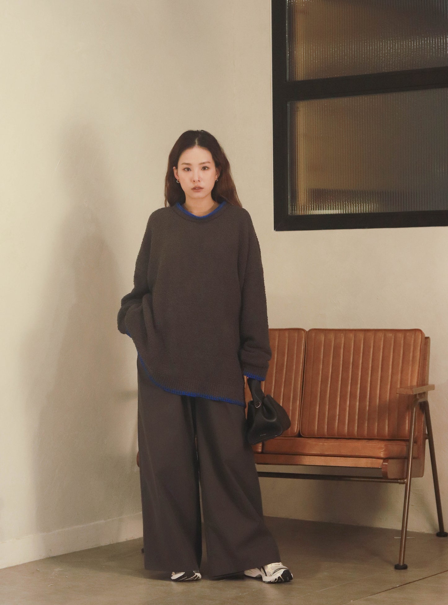 浮生系列 Oversize piping sweater