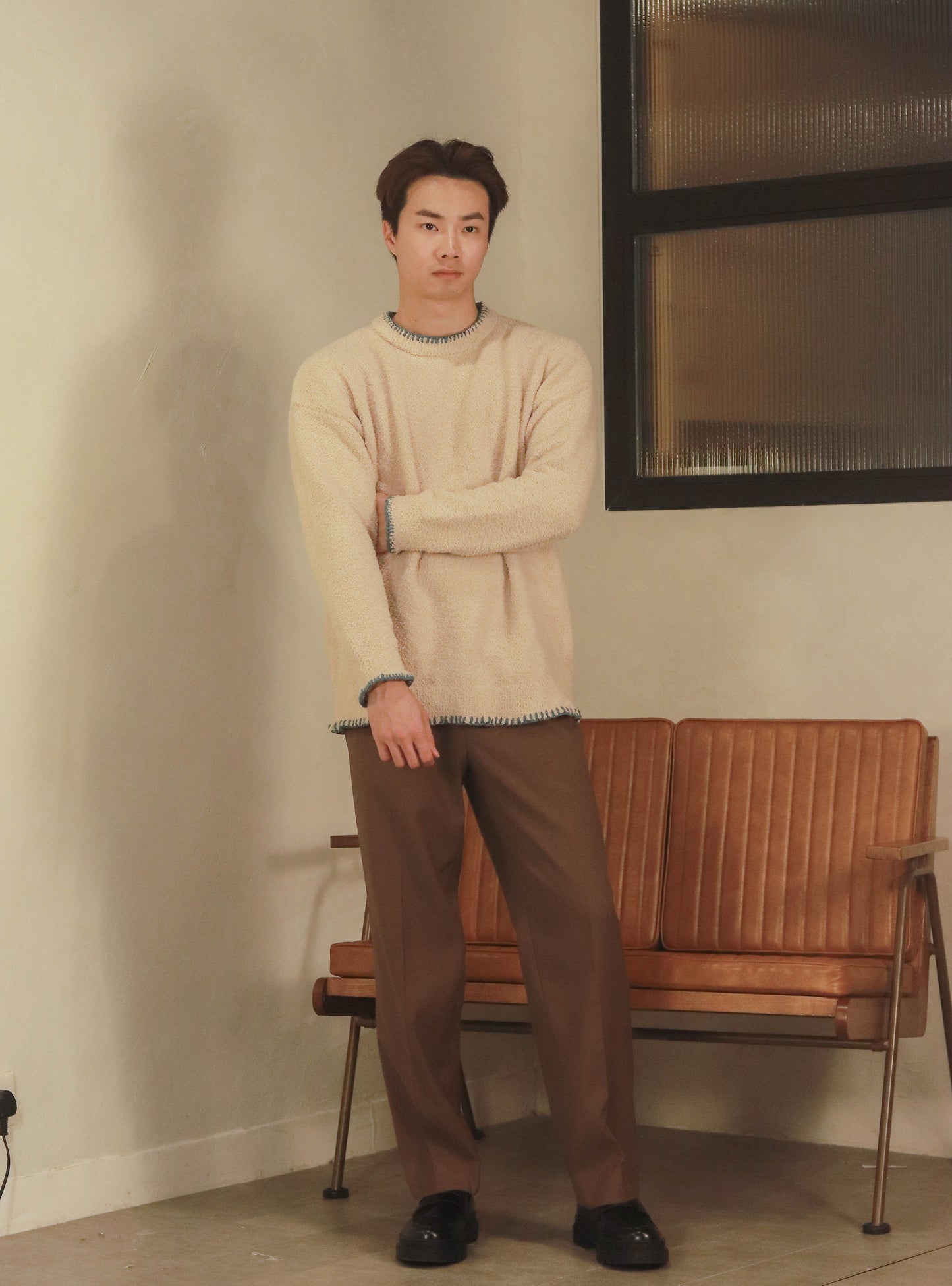 浮生系列 Oversize piping sweater